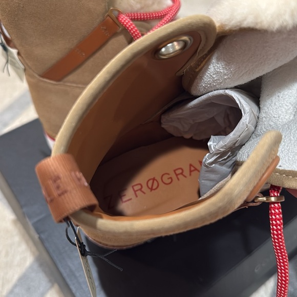 NIB Cole Haan ZeroGrand Hiker Boot Size 8 Tan/Red - Picture 6 of 9